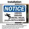 Signmission Uneven Ground Rocks Holes Sign With Symbol, 18 in W x Rectangle, Vinyl Decal OS-2PACK-NS-D-1218-L-18764 - alternate 6